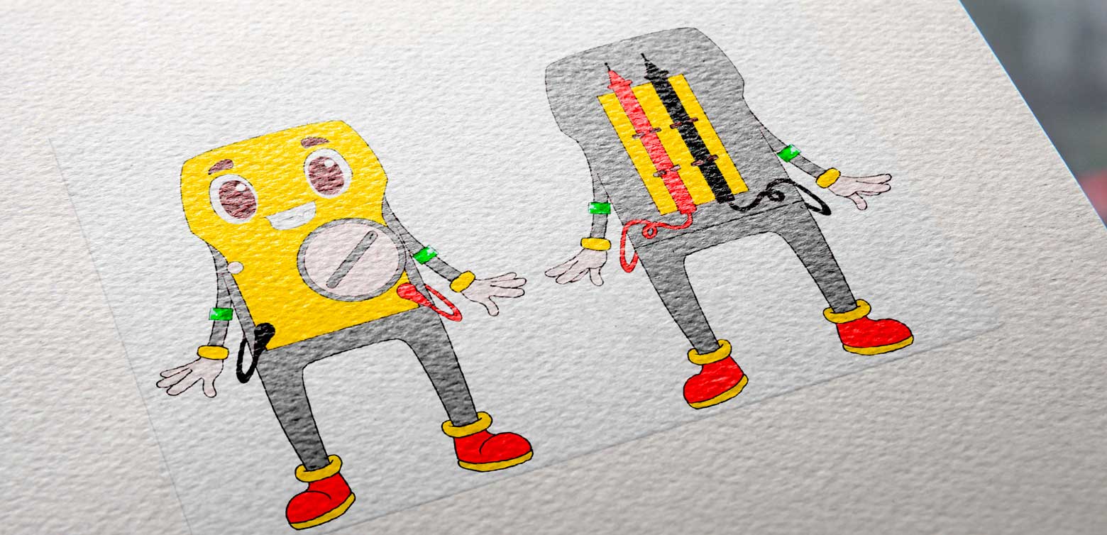 Diseño gráfico identidad corporativa imagotipo mascota tarjetas Electroquerétaro