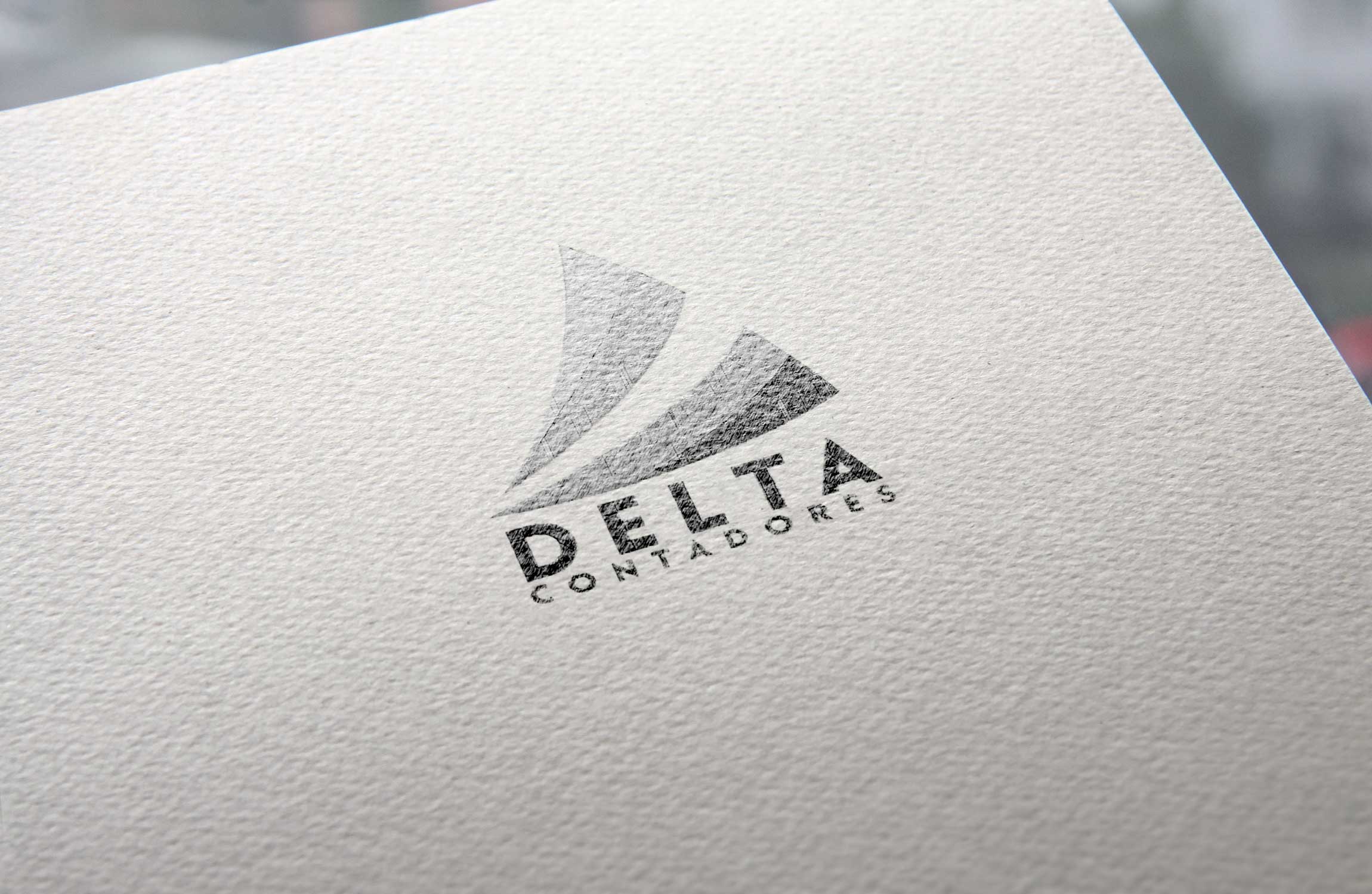 Diseño gráfico imagotipo logotipo logos agencia Delta Contadores