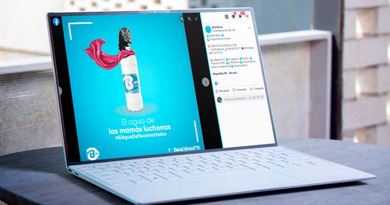 Diseño publicitario campaña animación video fotografía agua purificada embotellada bela